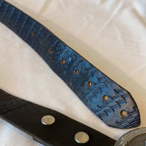 Vintage SC Confederate State History Belt & Buckle Black Leather, 1999 - Picture 9 of 12